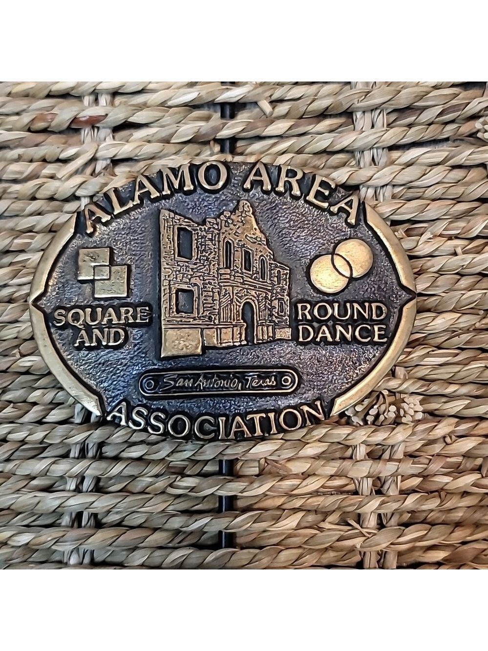 Alamo area square and round dance San Antonio Texas belt buckle limited edition